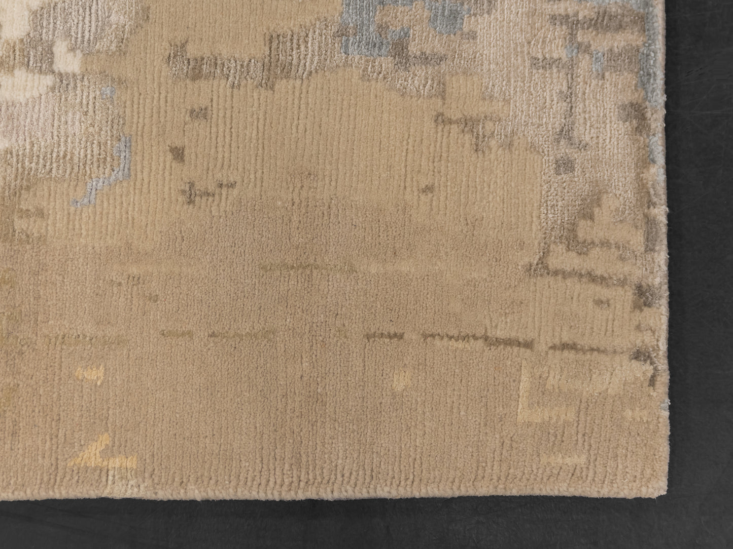 Modern Nepal Ivory Gold Rug
