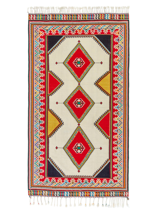 Persian Woven rug with Shiraz geometric design