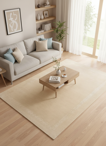 524 - Wool And Silk Nepali Handmade Area Rug