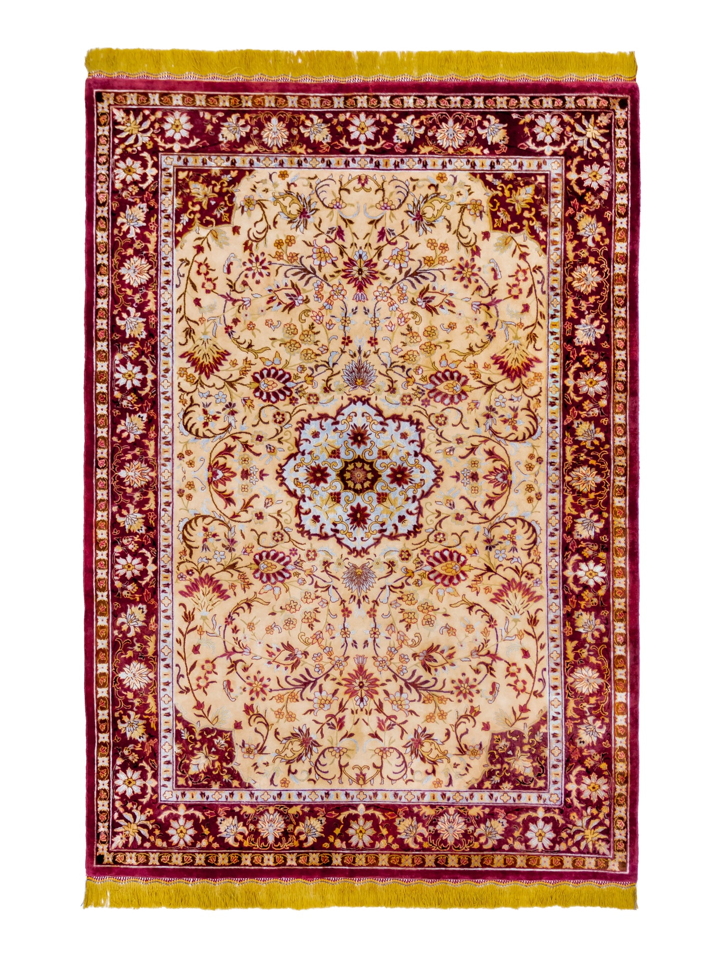 Traditional Antique Silk Persian Area Rug