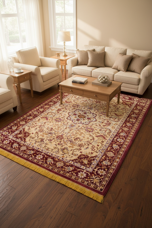 523 - Traditional Antique Silk Persian Area Rug