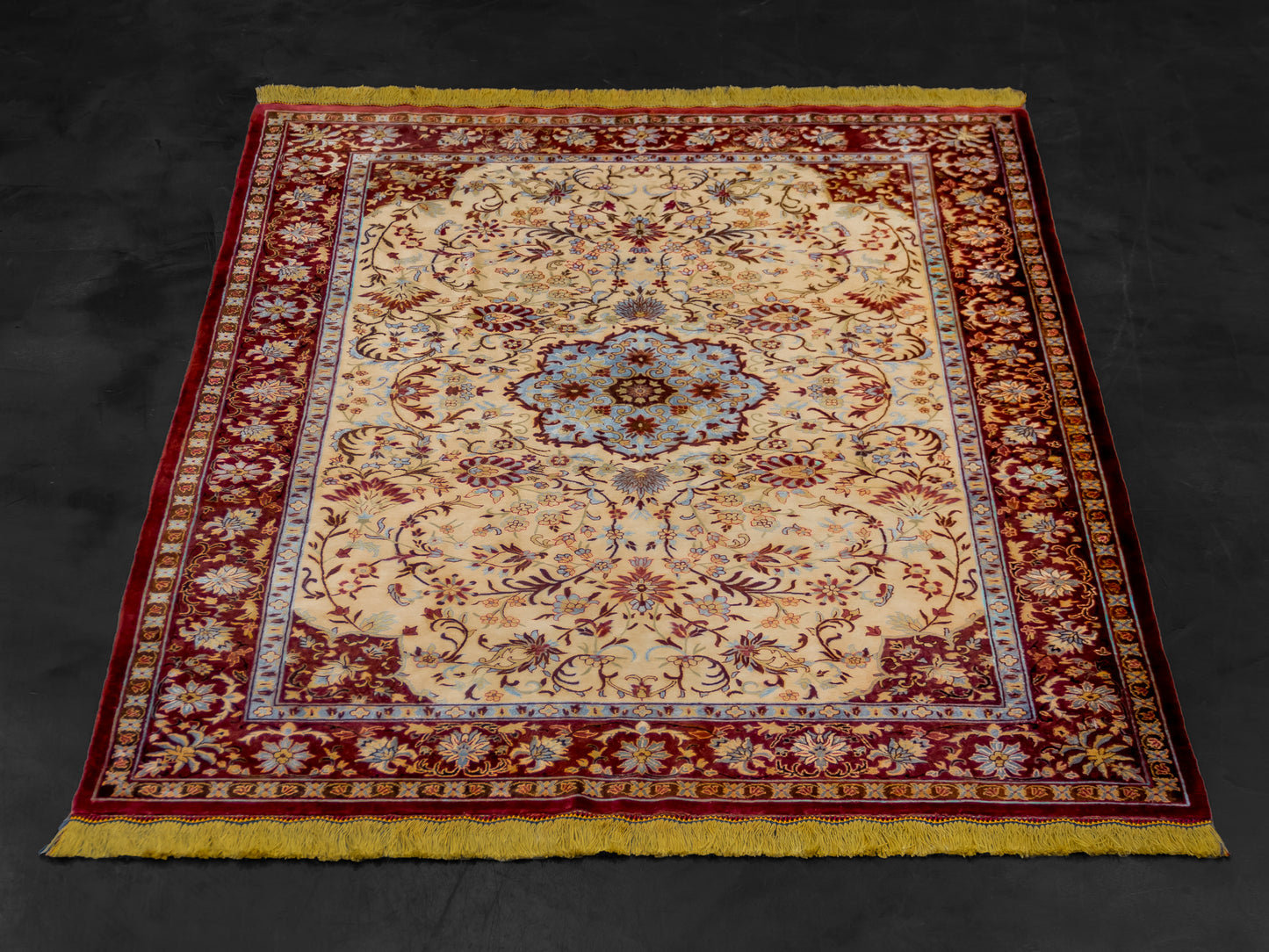 Traditional Antique Silk Persian Area Rug