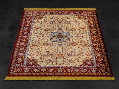 Traditional Antique Silk Persian Area Rug