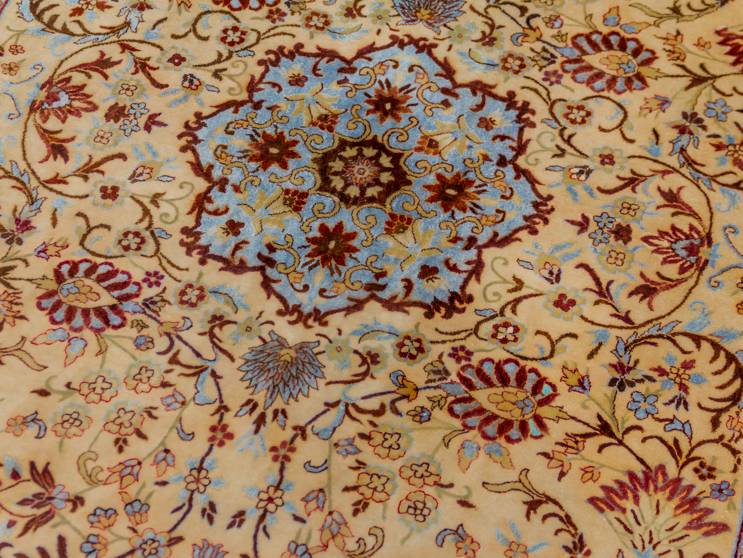 Traditional Antique Silk Persian Area Rug