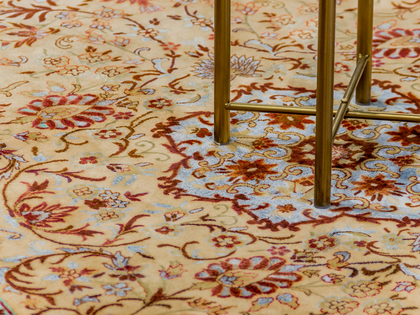 Traditional Antique Silk Persian Area Rug