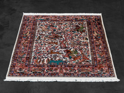 Pakistan Handmade Area Rug with Hunting Scene