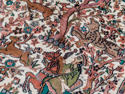 Pakistan Handmade Area Rug with Hunting Scene