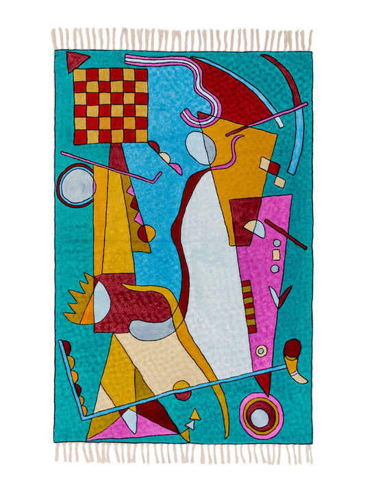Kashmir Chain Stitch Rug #0802