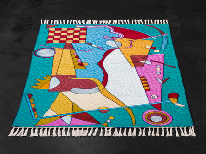 Kashmir Chain Stitch Rug #0802