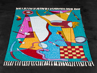 Kashmir Chain Stitch Rug #0802
