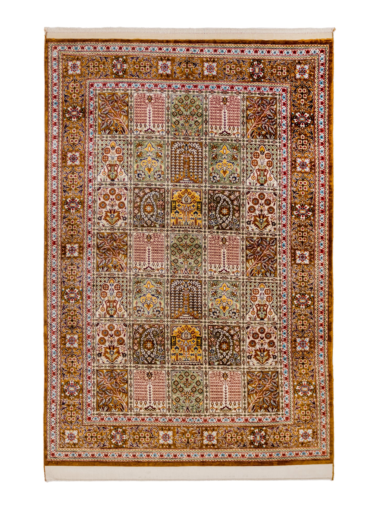 Handmade Persian Bakhtiari Four Season Pure Silk Carpet product image #29978590871722