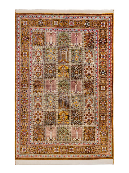 Handmade Persian Bakhtiari Four Season Pure Silk Carpet-id1

