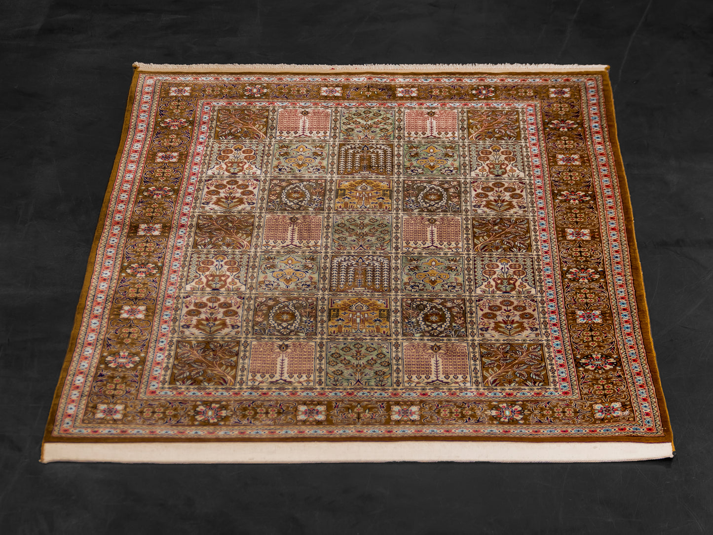 Handmade Persian Bakhtiari Four Season Pure Silk Carpet product image #29978590937258