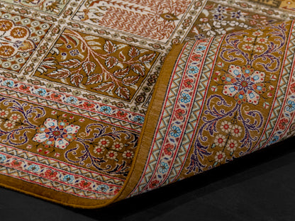 Handmade Persian Bakhtiari Four Season Pure Silk Carpet
