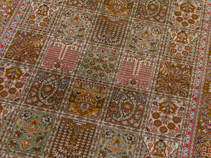 Handmade Persian Bakhtiari Four Season Pure Silk Carpet-id6
