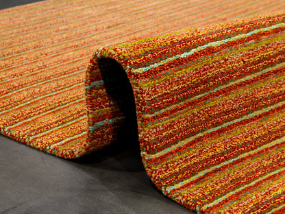 Handmade Modern Multicolor Wool  Rug-id7

