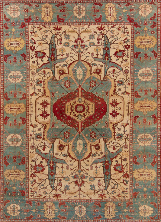 Fine-Handmade Oversized Wool Persian Heriz Rug featured #7267320070314 