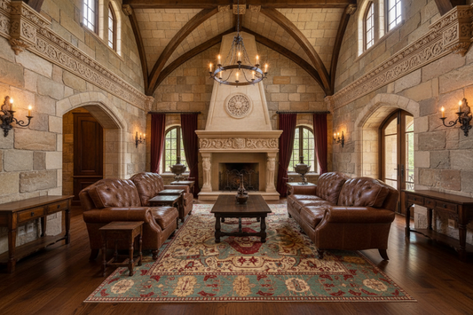 516 - Fine-Handmade Oversized Wool Persian Heriz Rug