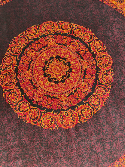 Pure Silk Qom Round Persian Rug