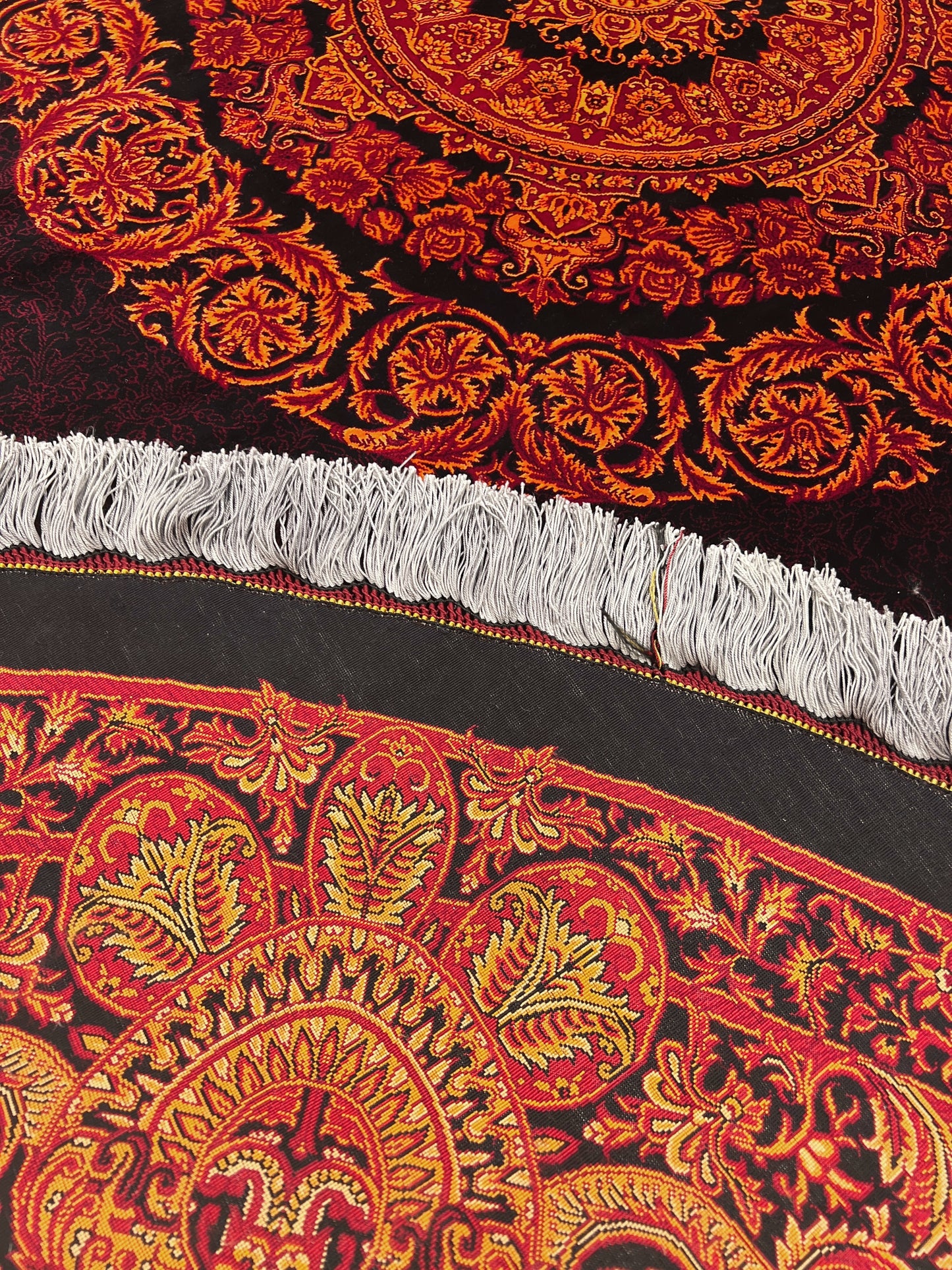 Pure Silk Qom Round Persian Rug