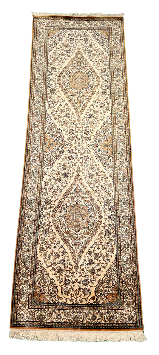 Kashmir Pure Silk Rug Runner featured #7770003472554 