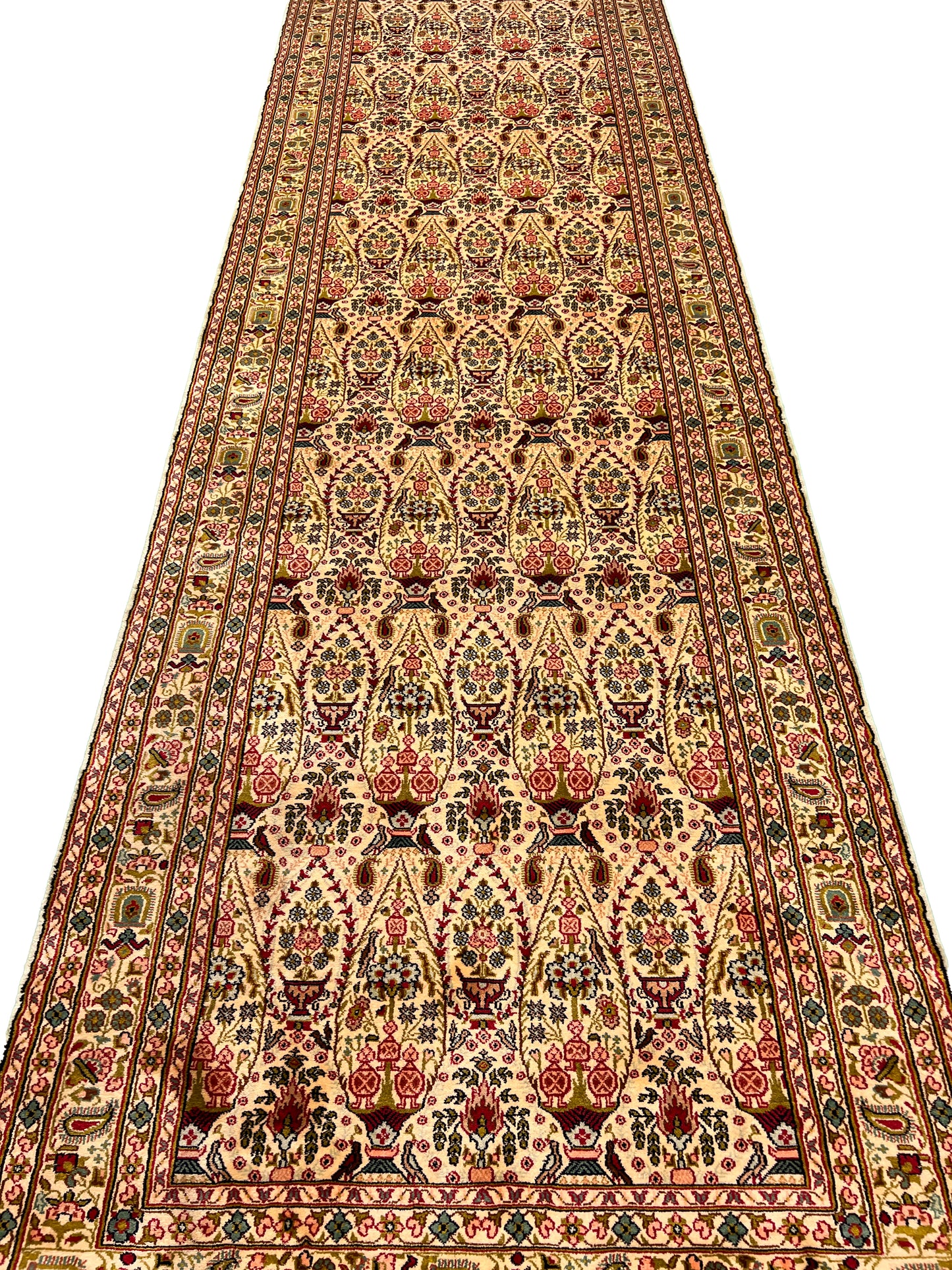 All Over Handmade Silk Kashmir Rug Runner
