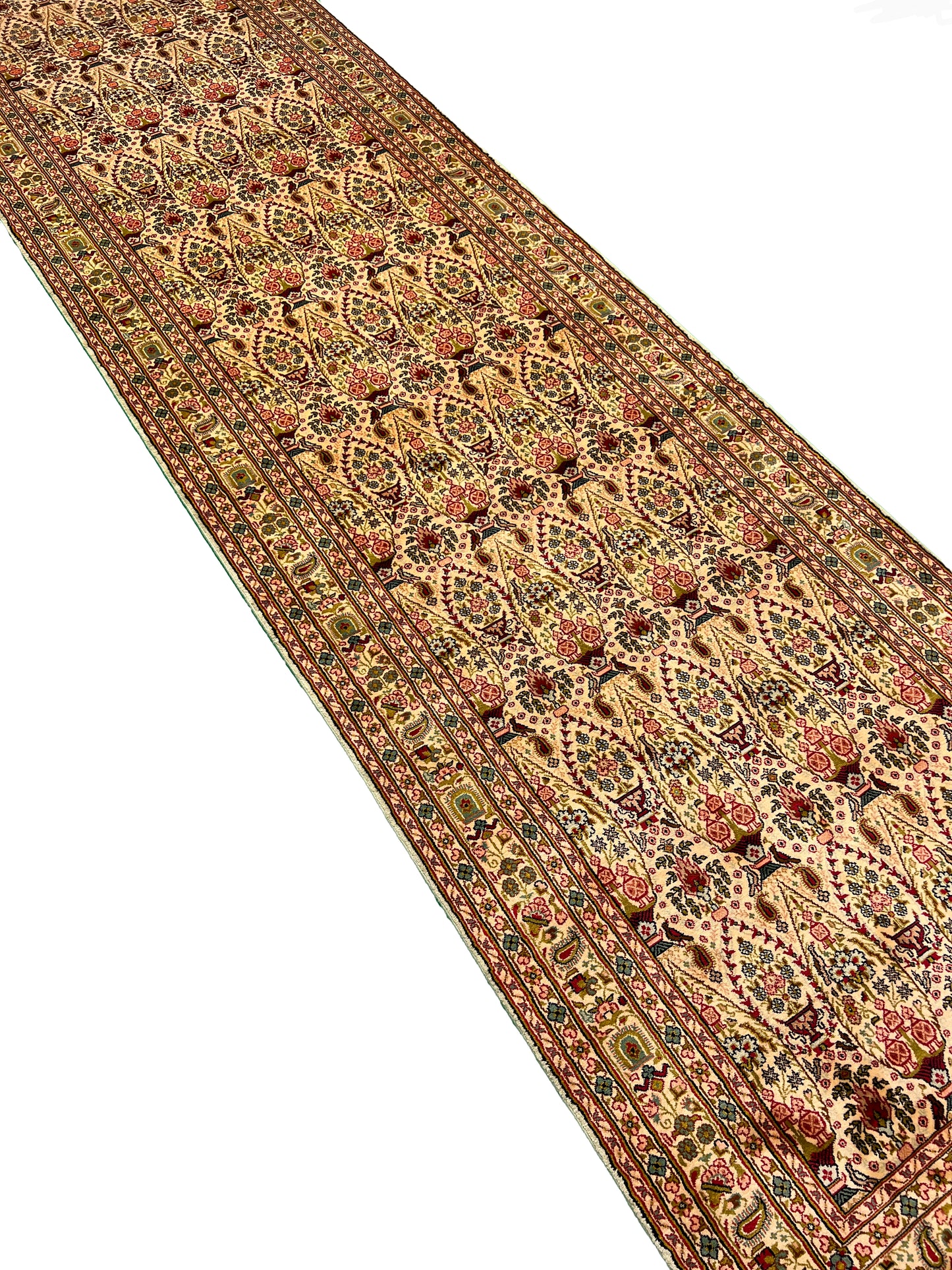All Over Handmade Silk Kashmir Rug Runner