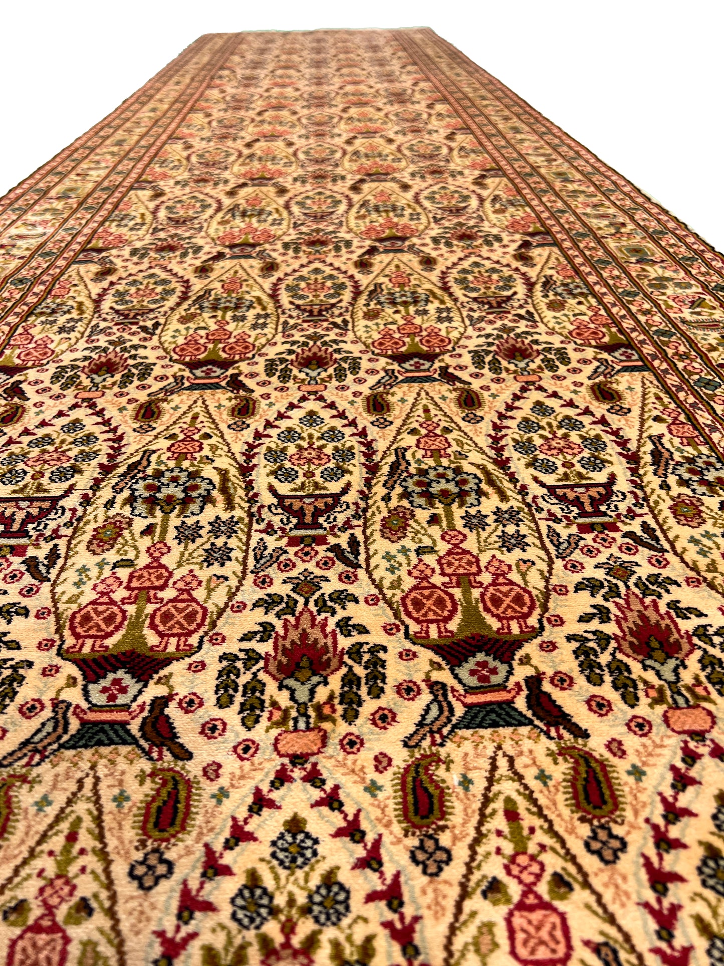 All Over Handmade Silk Kashmir Rug Runner