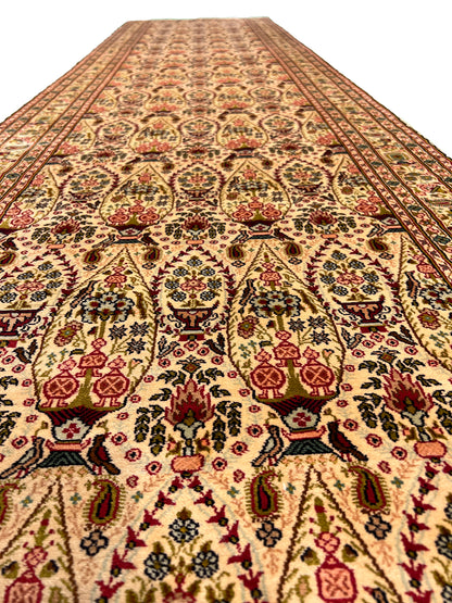 All Over Handmade Silk Kashmir Rug Runner