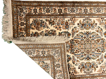 Traditional Pure Silk Kashmir Rug
