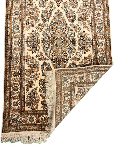 Traditional Pure Silk Kashmir Rug