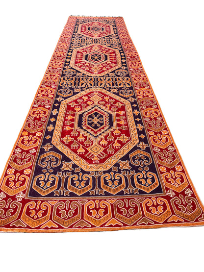 Kashmir Traditional Geometric Silk Runner-id4
