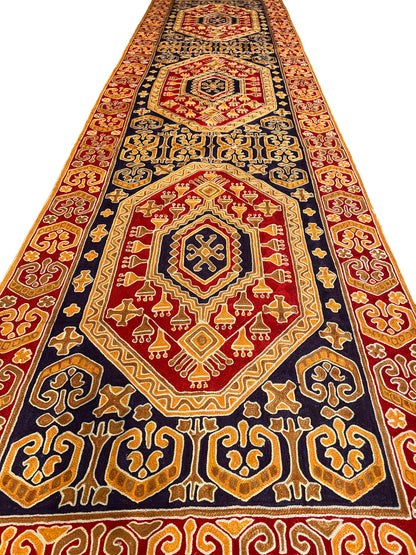 Kashmir Traditional Geometric Silk Runner-id5
