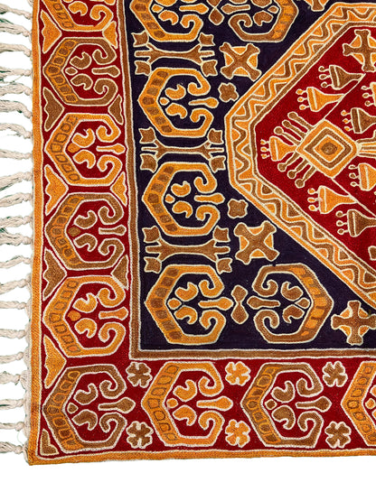 Kashmir Traditional Geometric Silk Runner