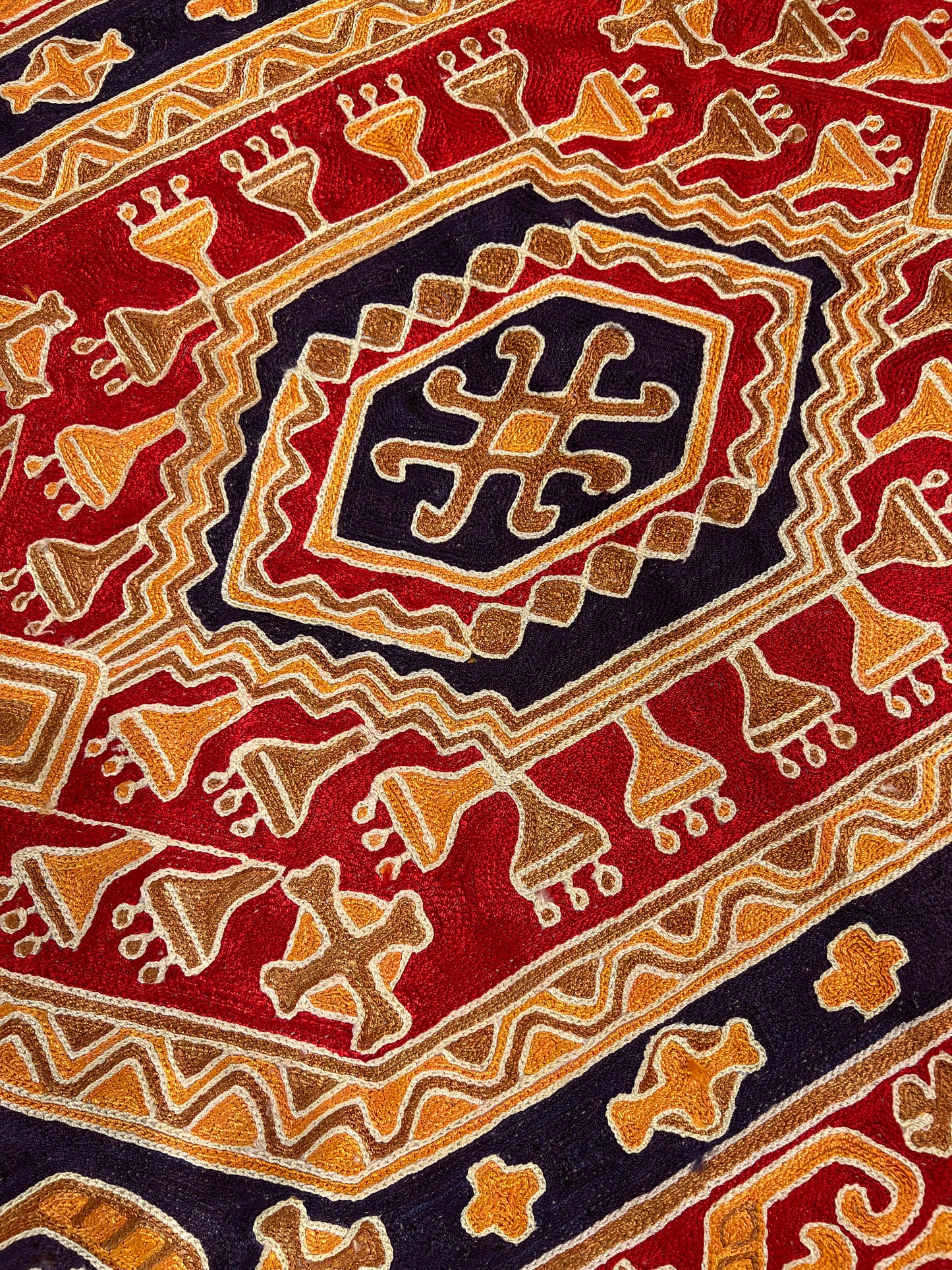 Kashmir Traditional Geometric Silk Runner