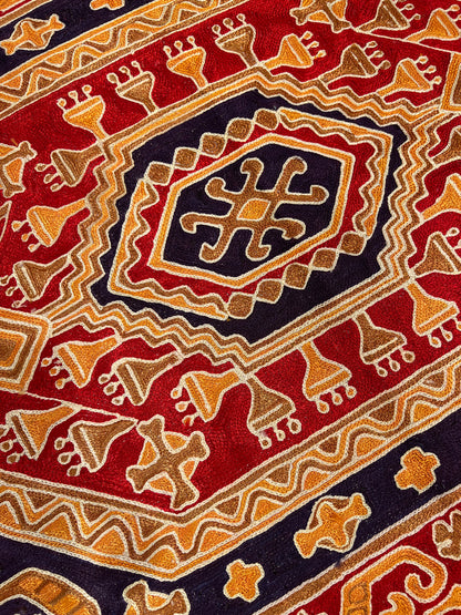 Kashmir Traditional Geometric Silk Runner