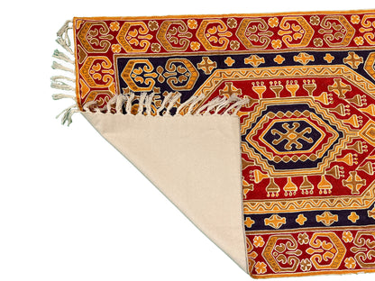 Kashmir Traditional Geometric Silk Runner-id8
