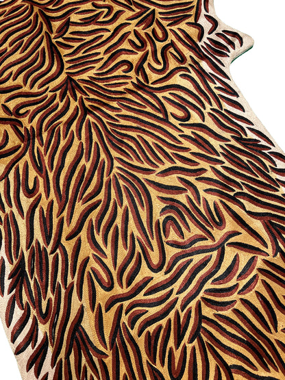 Handmade Silk Tiger Throw
