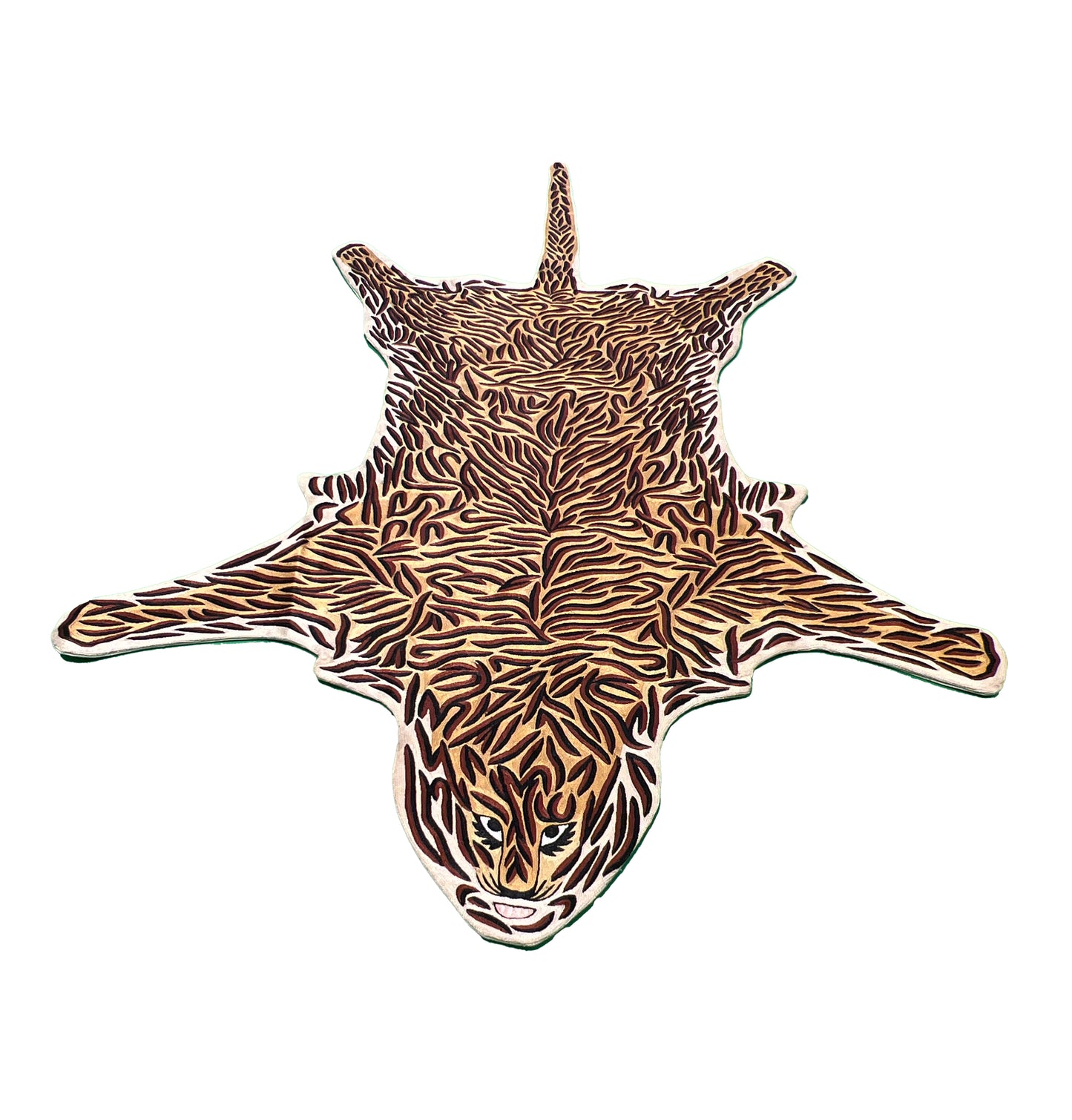 Handmade Silk Tiger Throw