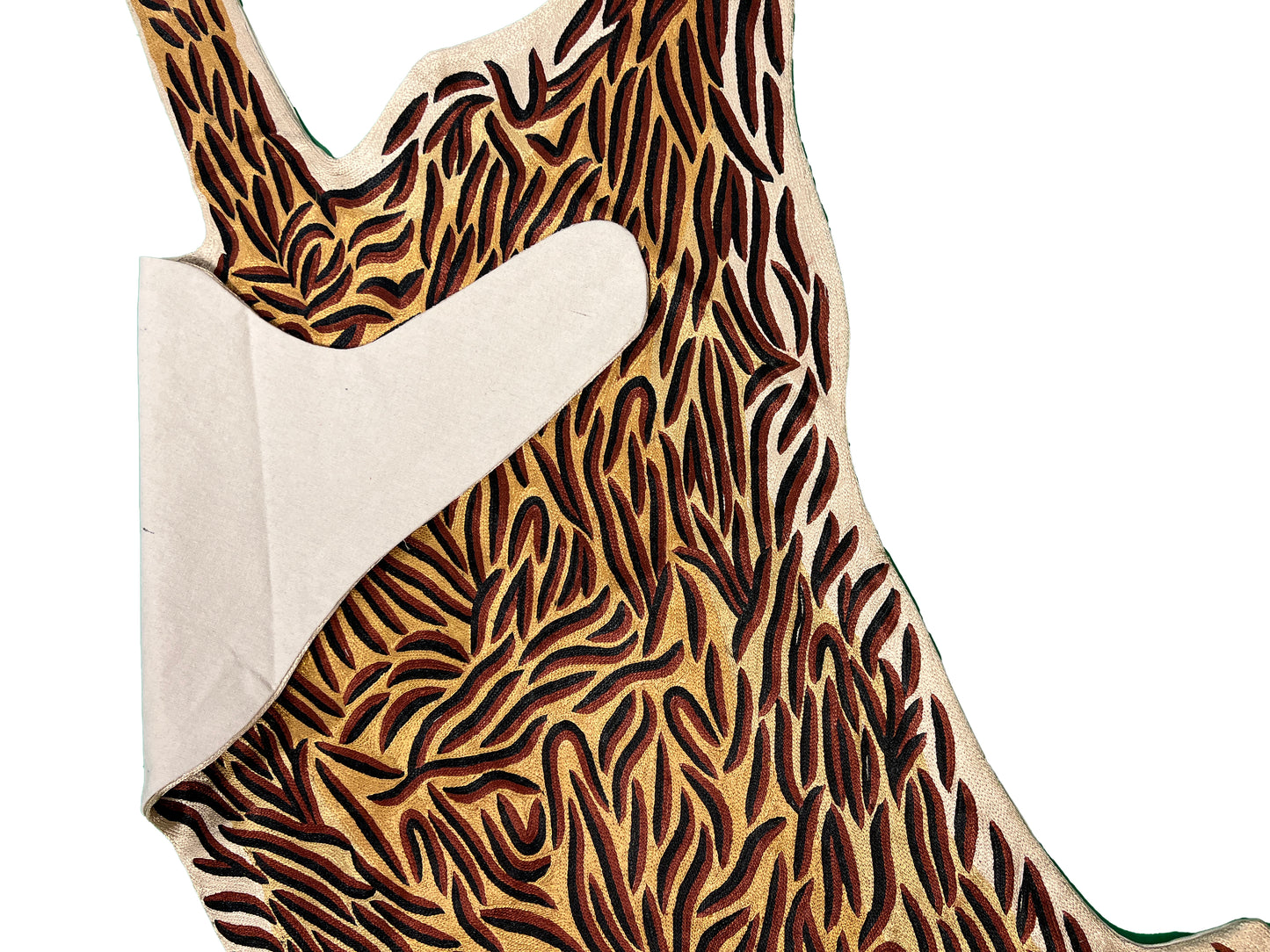 Handmade Silk Tiger Throw