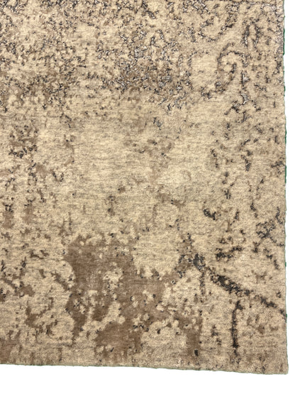 Indian Modern Handwoven Wool Silk Carpet