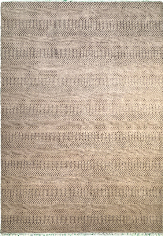Modern Hand-Knotted Wool Rug featured #7770491420842 