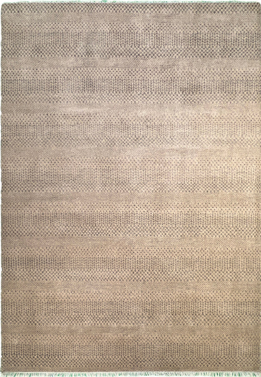 Modern Hand-Knotted Wool Rug