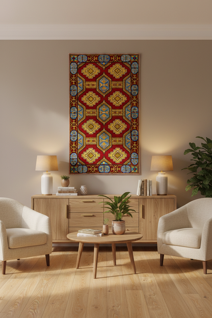 883 - Kashmir Chain Stitch Rug #017