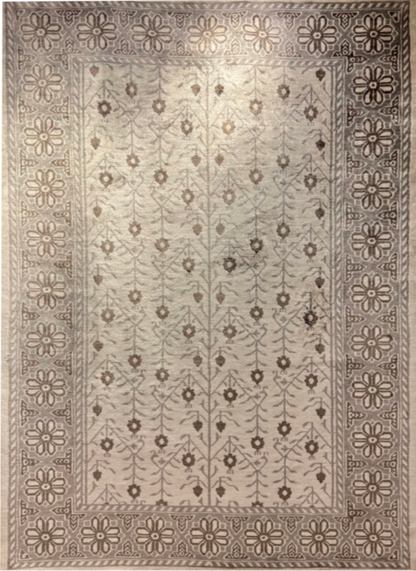 Modern Indian Handwoven Silk  Area Rug-id1
