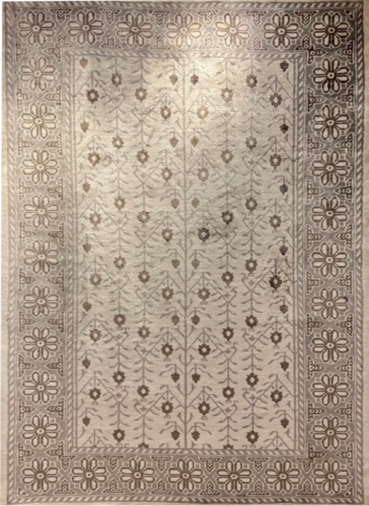 Modern Indian Handwoven Silk  Area Rug