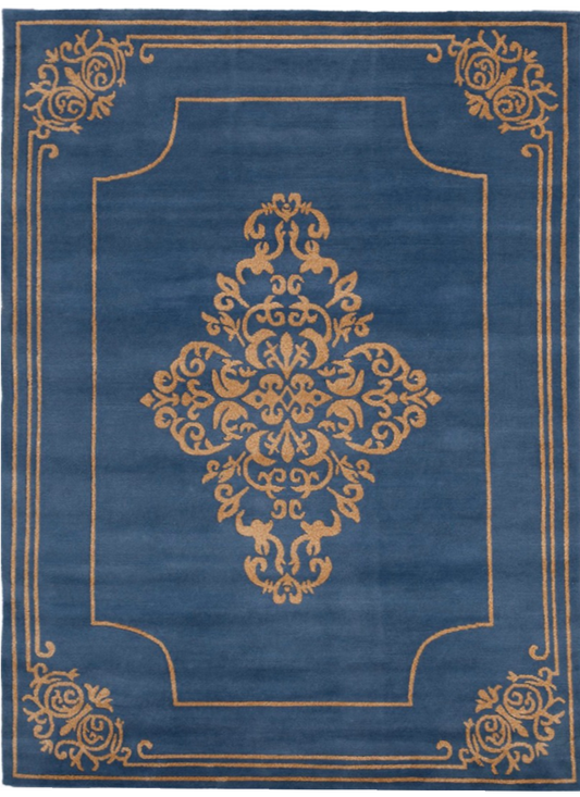 Modern Fine Handmade Nepal Wool And Silk Carpet featured #7615218581674 