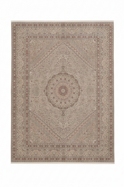 546 - Traditional Silk On Silk China Rug With A Medallion Design