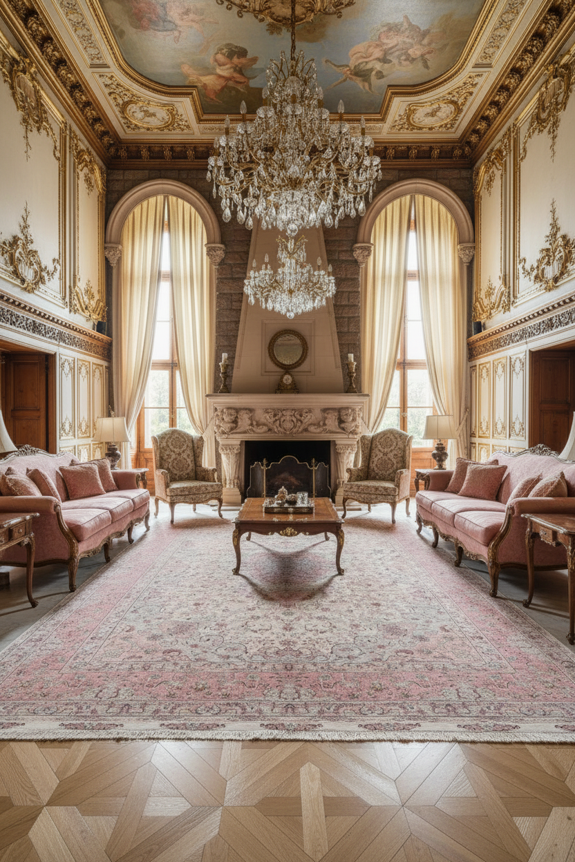 549 - One Of A Kind Fine Persian Oversized Wool Medallion Rug