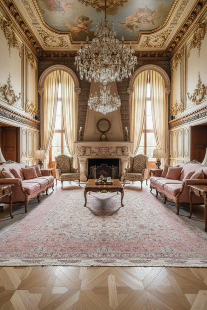 549 - One Of A Kind Fine Persian Oversized Wool Medallion Rug